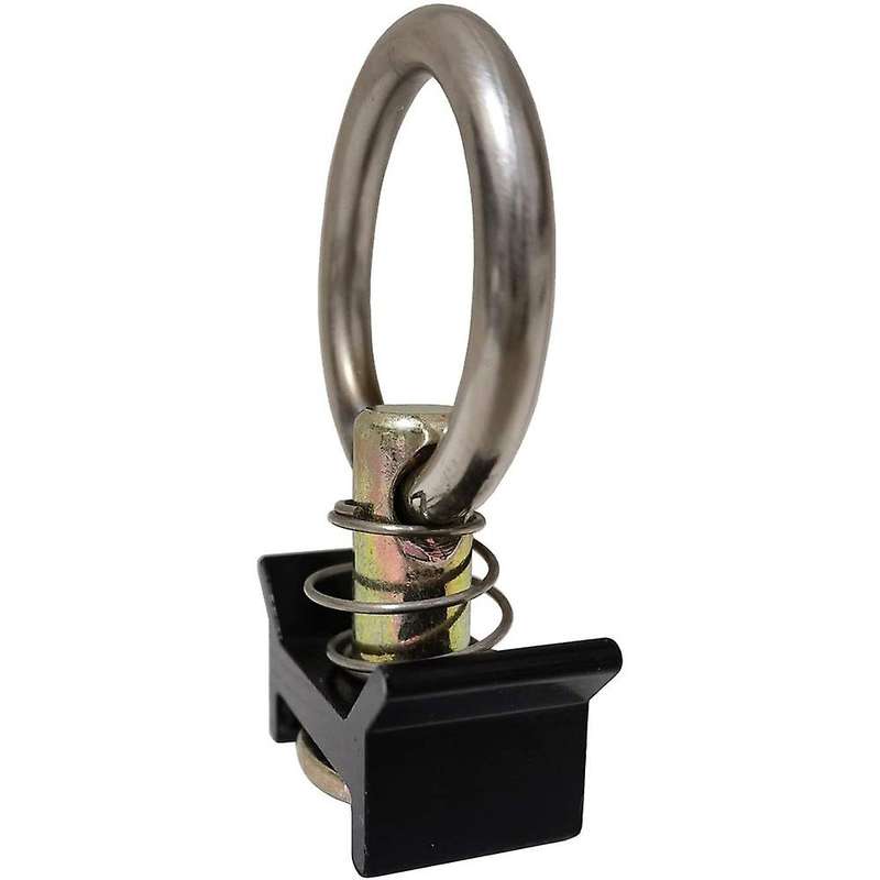 12 Pack Black L Track Single Stud Fitting with Round Ring for Airline Track Logistic Installation