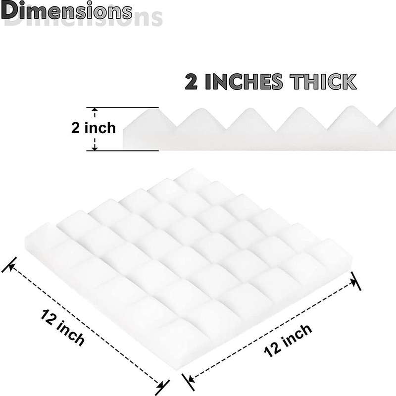 12 Pack Acoustic Panels,sound Proof Foam Panels,studio Soundproofing ,wall Reduce Noise Foam,for Mu