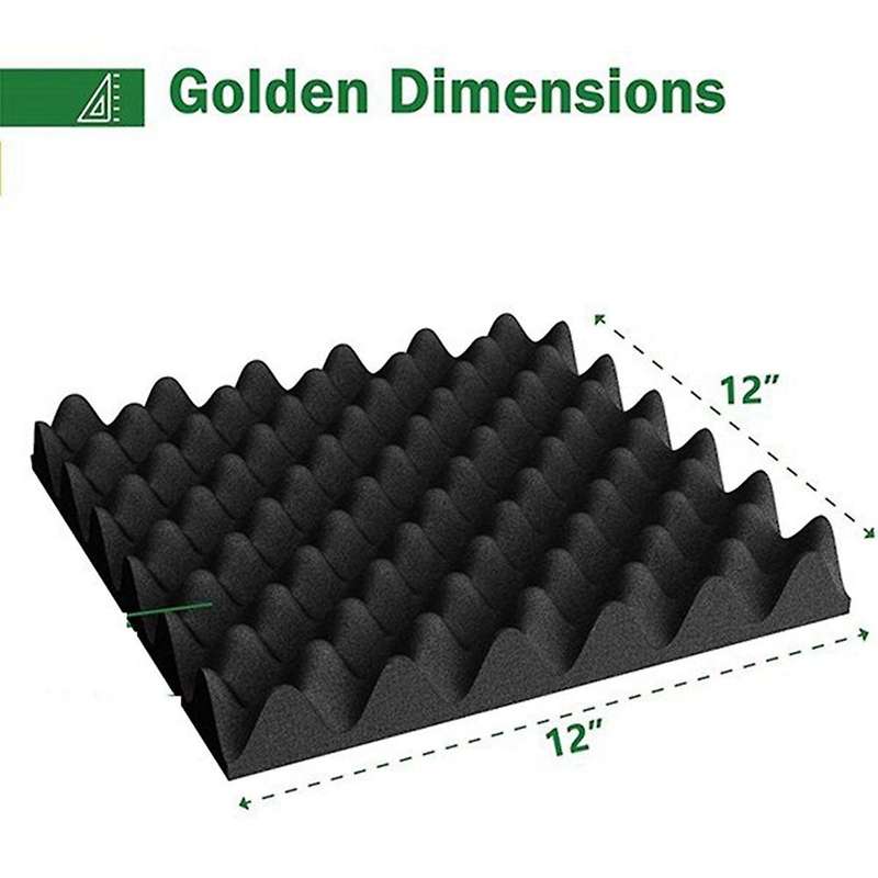 12 Pack Adhesive Acoustic Foam Panels Fireproof Soundproofing Treatment Wall Panel,reduce Noise Foa