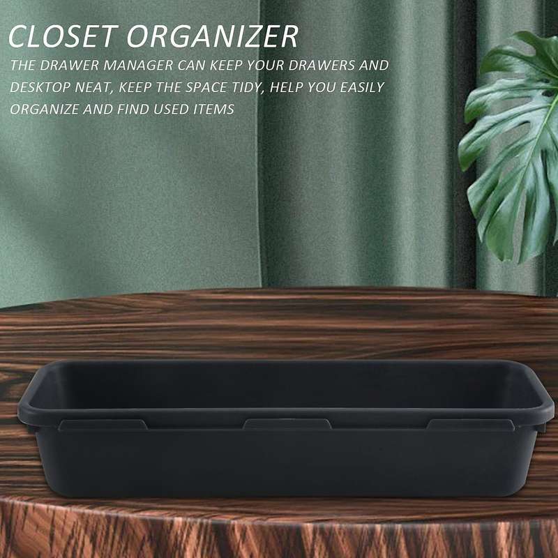 12 Pack Desk Drawer Organizer Tray Dividers Plastic Bins Container for Kitchen Bathroom Office Bedr