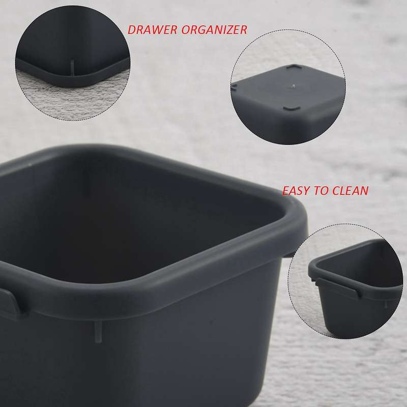12 Pack Desk Drawer Organizer Tray Dividers Plastic Bins Container for Kitchen Bathroom Office Bedr