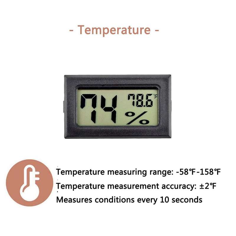 12 Pack Mini Small Digital Electronic Temperature Humidity Meters Gauge Indoor Thermometer Hygromete