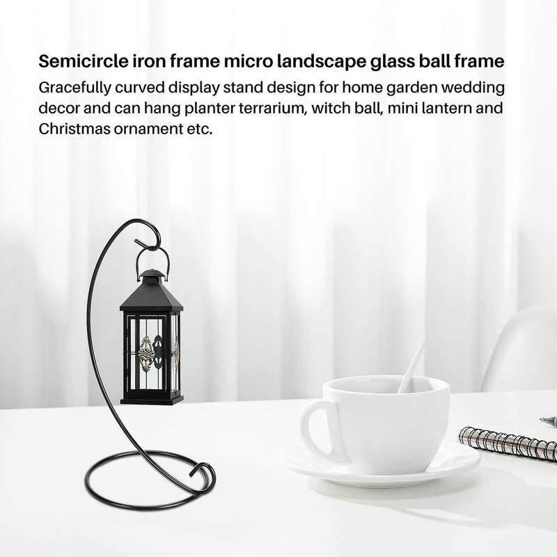 12 Pack Ornament Display Stand Holder, 9 Inch Tall Hanging Rack for Hanging Globe Plant, Terrarium