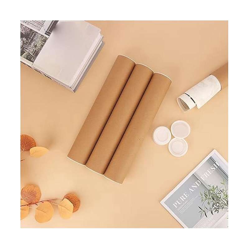 12 Pack Mailing Tubes with Caps for Packaging Posters, 2x12 Inch Cardboard Mailers Tube, Poster Tube