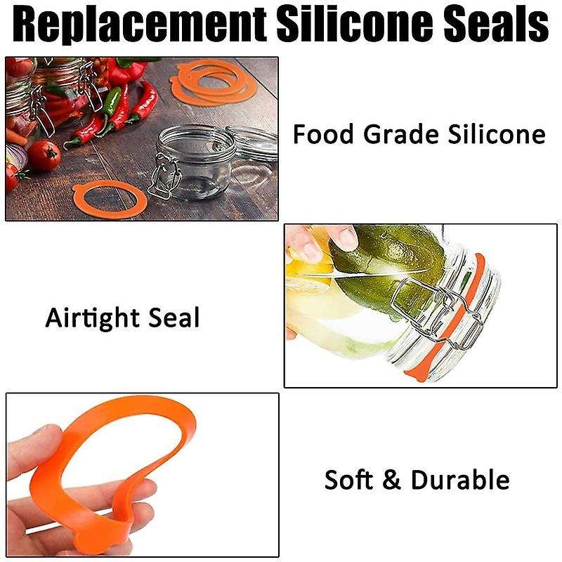 12 Pack Silicone Replacement Gasket, Airtight Rubber Seals Rings for Mason Jar Lids, Leak-Proof Cann