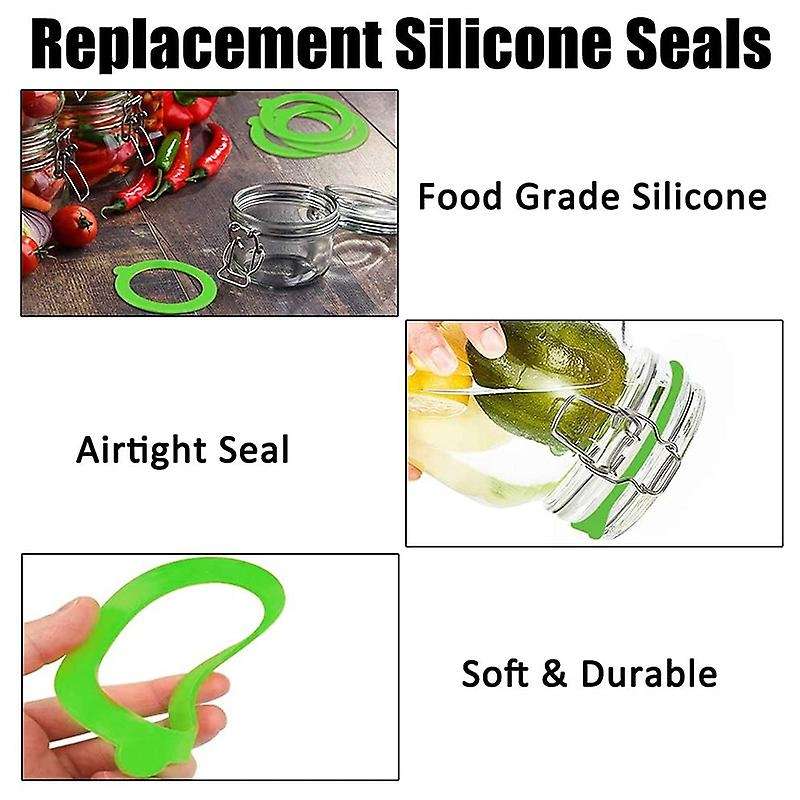 12 Pack Silicone Replacement Gasket, Airtight Rubber Seals Rings for Mason Jar Lids, Leak-Proof Cann