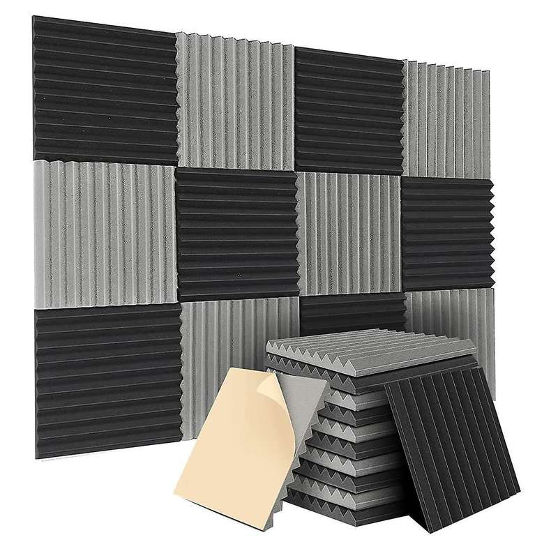 12 Pack Self-adhesive Acoustic Panels,12x12x1 Inch Sound Proof Foam Panels,soundproof Wall Panels S