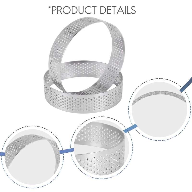 12 Pack Stainless Steel Tart Rings 3 In,PerCompatibleated Cake Mousse Ring