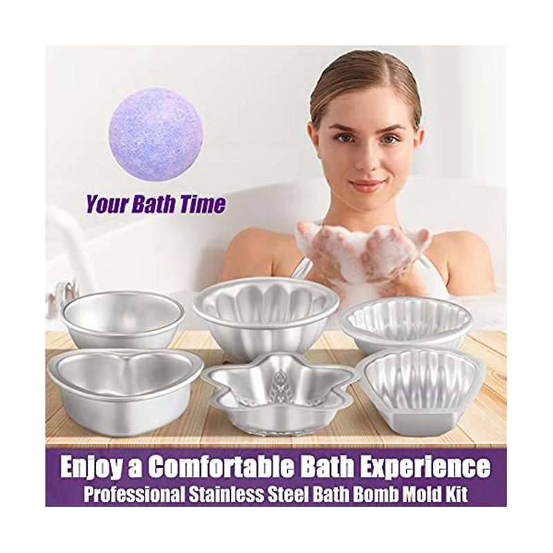 12 Pcs 6 Shapes Bath-Bomb Making for Crafts DIY Bath-Bomb Crafting Press Mould for Handmade Soaps Ca