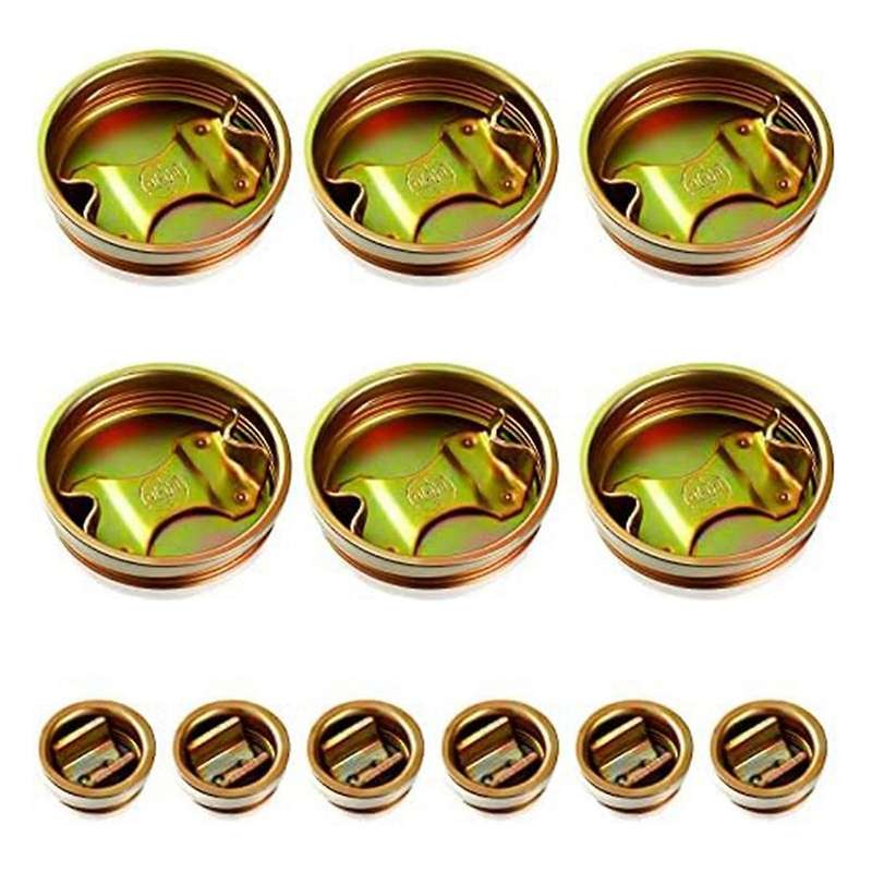 12 Pack Steel Bung Plug Drum Bung 2 and 3/4 Inch Bung Hole Cap 55 Gallon Drum Caps Metal Bung Caps w