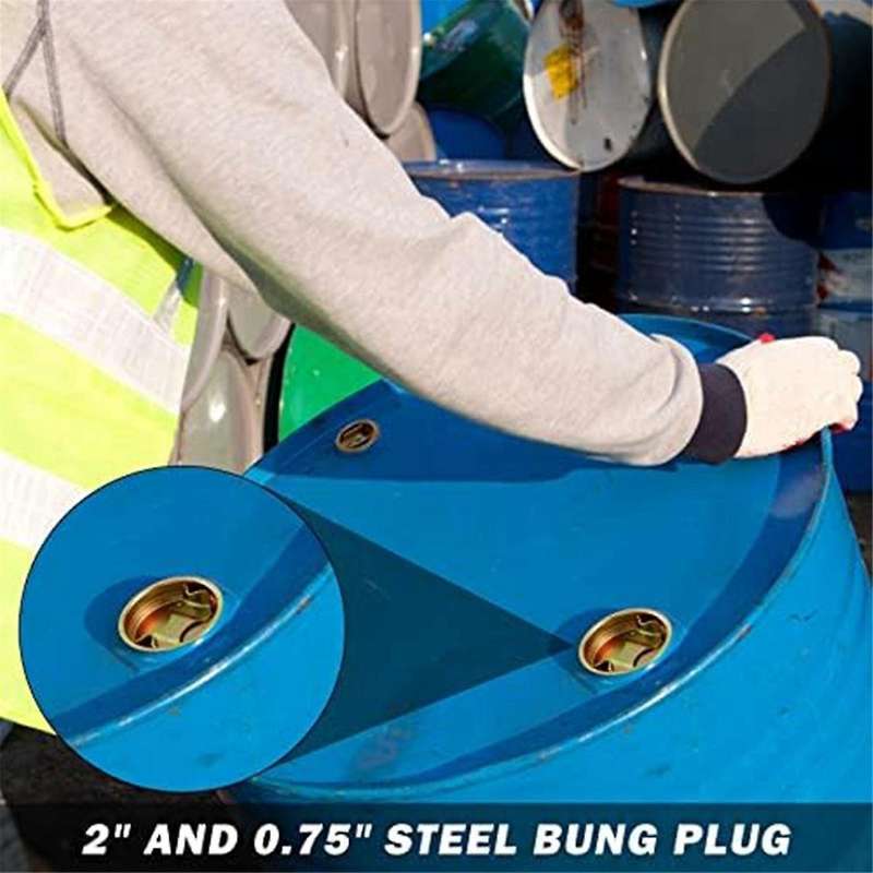 12 Pack Steel Bung Plug Drum Bung 2 and 3/4 Inch Bung Hole Cap 55 Gallon Drum Caps Metal Bung Caps w