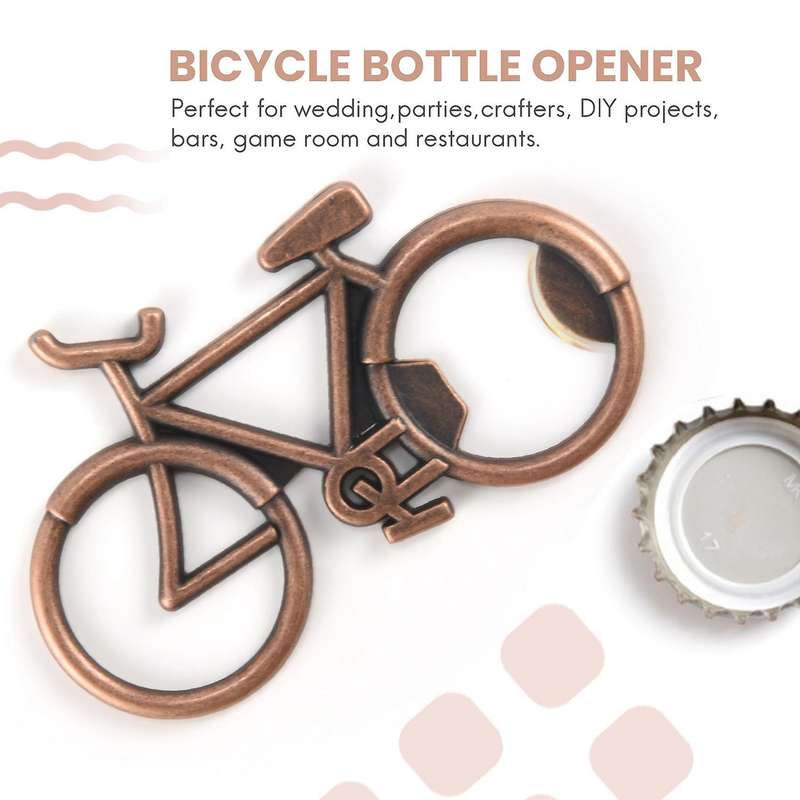 12 Pcs Bicycle Opener for Wedding Party Gift,metal Beer Opener Party Favors Gifts(antique )