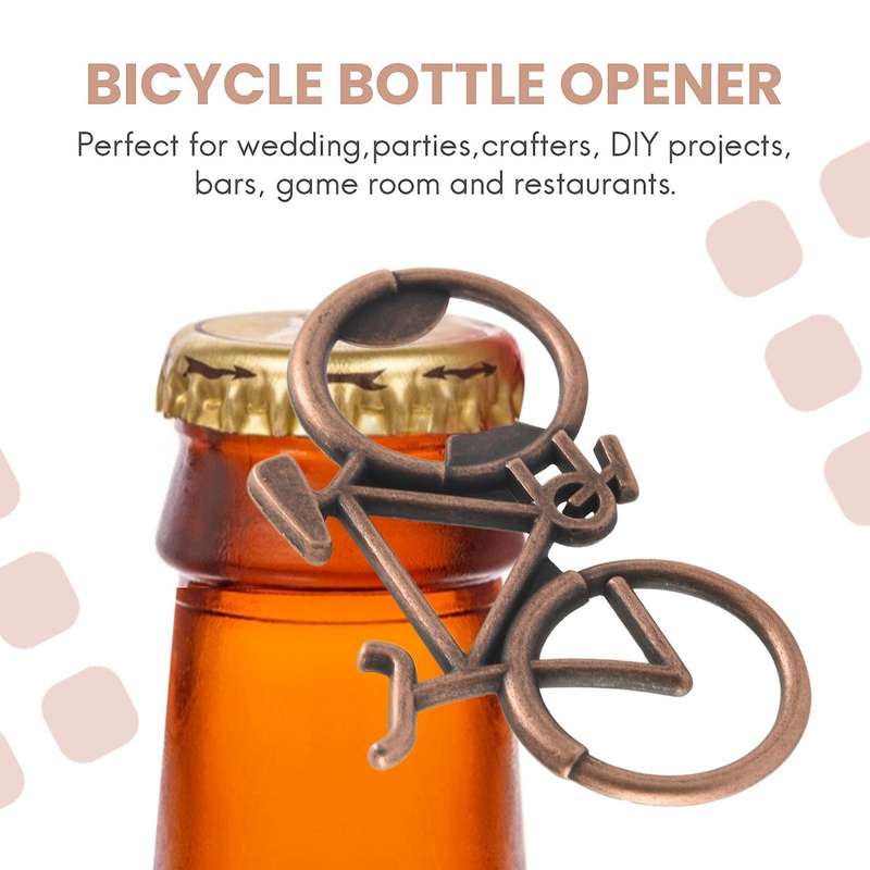 12 Pcs Bicycle Opener for Wedding Party Gift,metal Beer Opener Party Favors Gifts(antique )