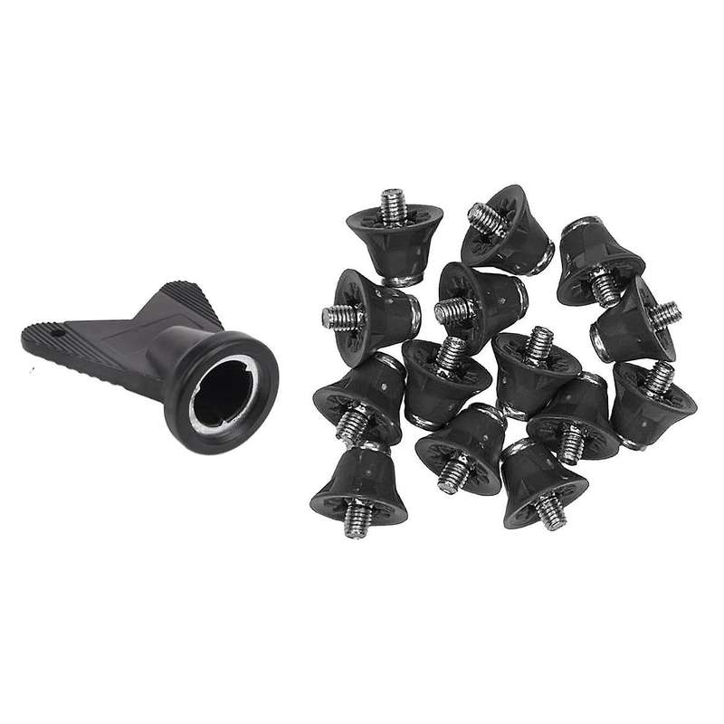 12 Pcs Football Boot Studs Rugby Studs Turf 13mm M5 Screw Shoes Spikes, Soccer Studs for Competition