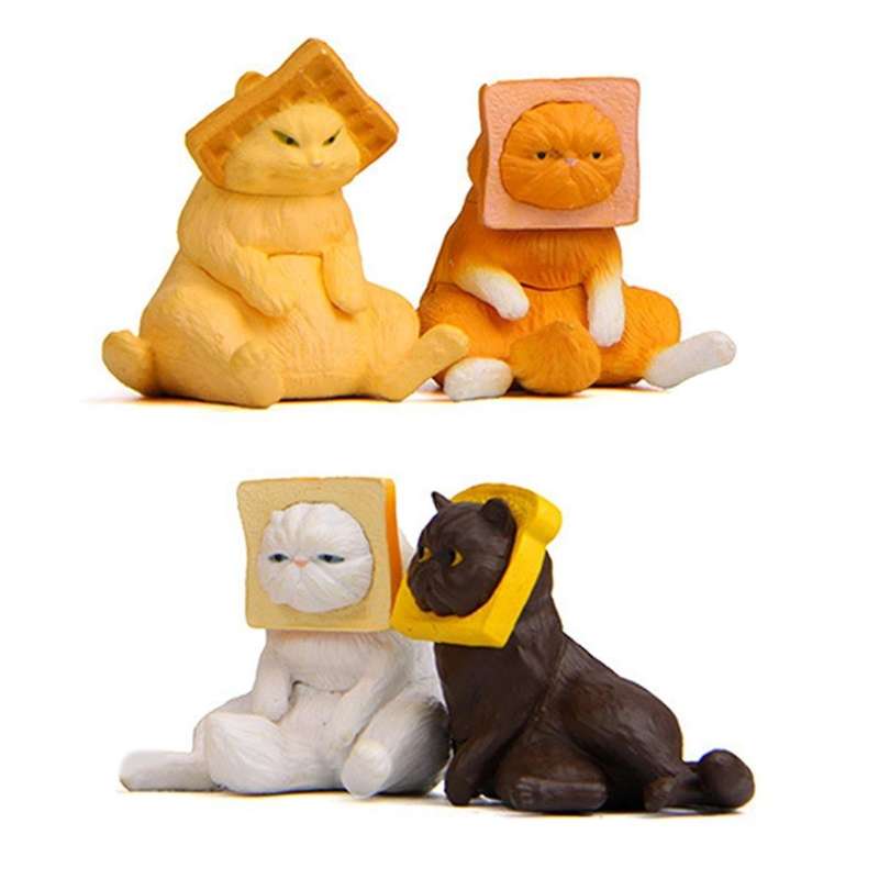 12 Pcs Cat Ornaments Dinning Table Decor Cars Toys Decoraciones Mini Decor for Kittens
