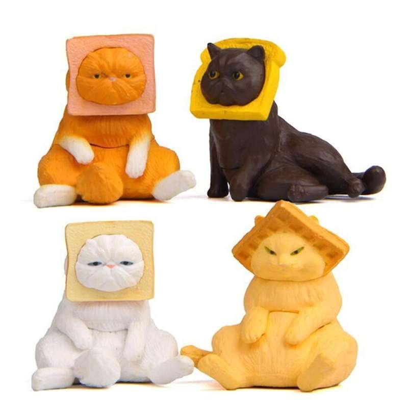 12 Pcs Cat Ornaments Dinning Table Decor Cars Toys Decoraciones Mini Decor for Kittens