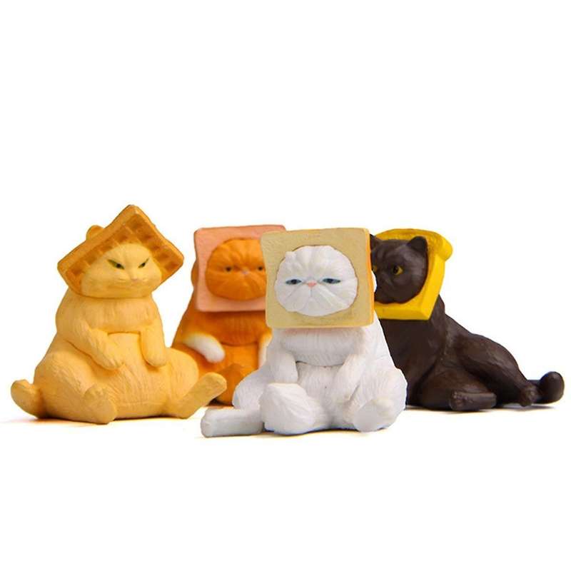 12 Pcs Cat Ornaments Dinning Table Decor Cars Toys Decoraciones Mini Decor for Kittens