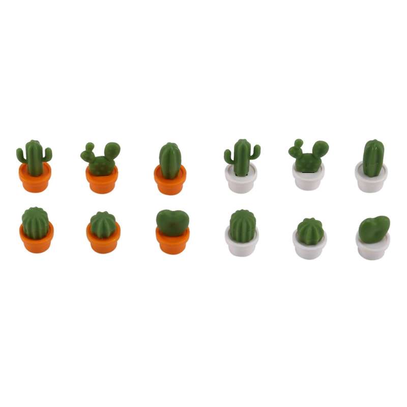 12 Pcs Cute Cactus Refrigerator Magnets,decorative Fridge Magnet Locker Magnet,dry Erase Board Magn