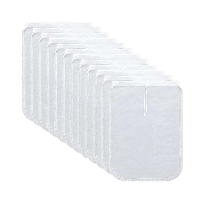 12 Pcs Nut Milk Bag Reusable Food Safe Nylon Bag Strainer Nut Milk Mesh Bag for Straining , Coffee