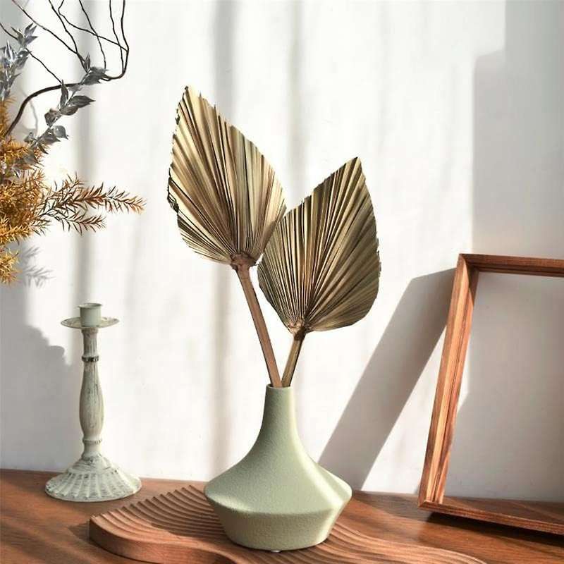 12 Pcs Natural Dried Palm Leaves Decor Boho Dried Leaf for Weddings Decoration Bedroom Kitchen Offic