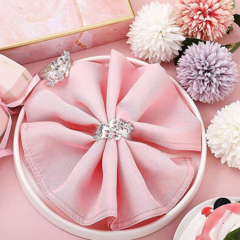 12 Pcs Leaf Napkin Ring Christmas Napkin Ring Buckle Rhinestone Napkin Holder Wedding Holiday Decor,