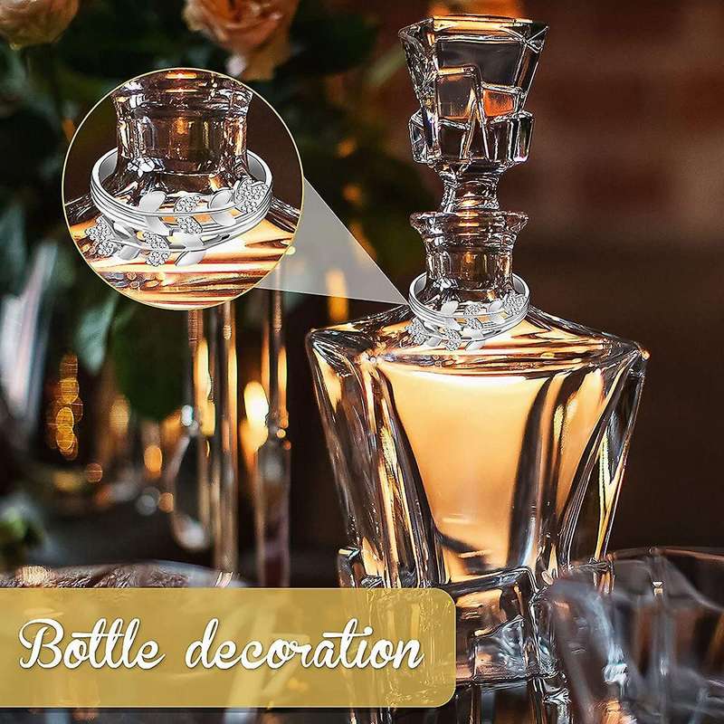 12 Pcs Leaf Napkin Ring Christmas Napkin Ring Buckle Rhinestone Napkin Holder Wedding Holiday Decor,