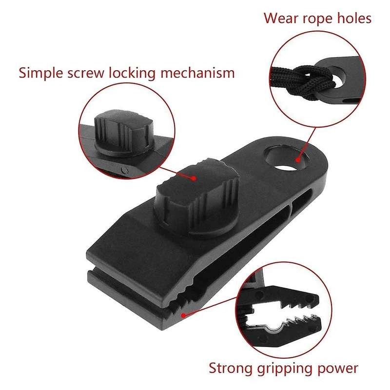 12 Pcs Heavy Duty Multi- Thumb Screw Tarp Clips Clamps Fit for Holding Up Tarp, Canopy, Car Cover, P