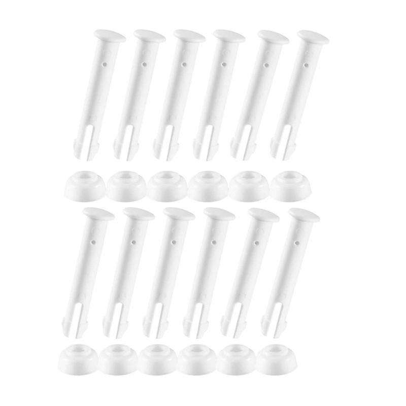 12 Pcs Plastic Pool Joint Pins & Rubber Seals for Above Ground Round Frame Swimming Pool Parts 2827