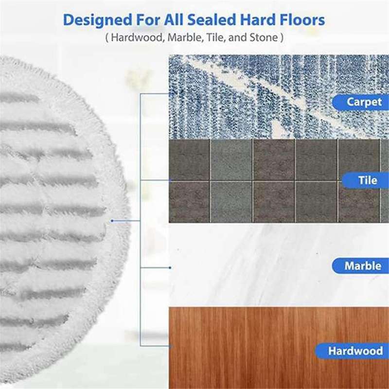 12 Pcs S7000 Steam Mop Pads for S7000amz S7000 S7001 S7001tgtseries Steam & Scrub All-in-one Hard Fl