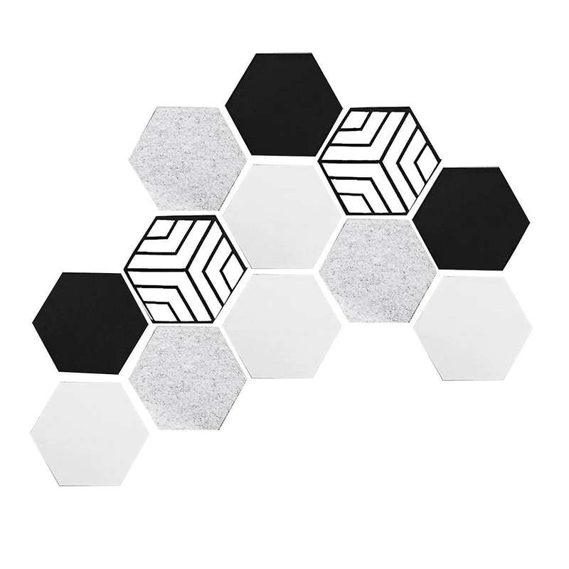 12 Pcs Self-adhesive Acoustic Panels,hexagon Sound Proof Panels,sound Absorbing Panels for Recordin
