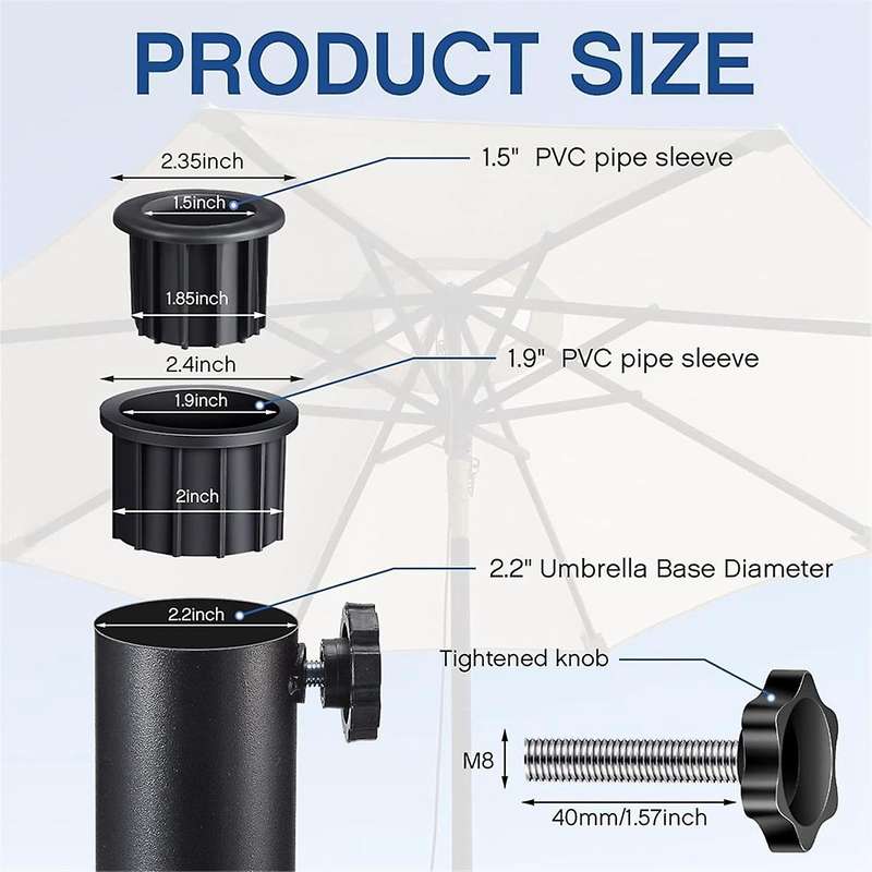 12 Pcs Umbrella Base Stand Hole Ring Plug Cover and Cap Umbrella Stand Replacement Stand Base Stabil