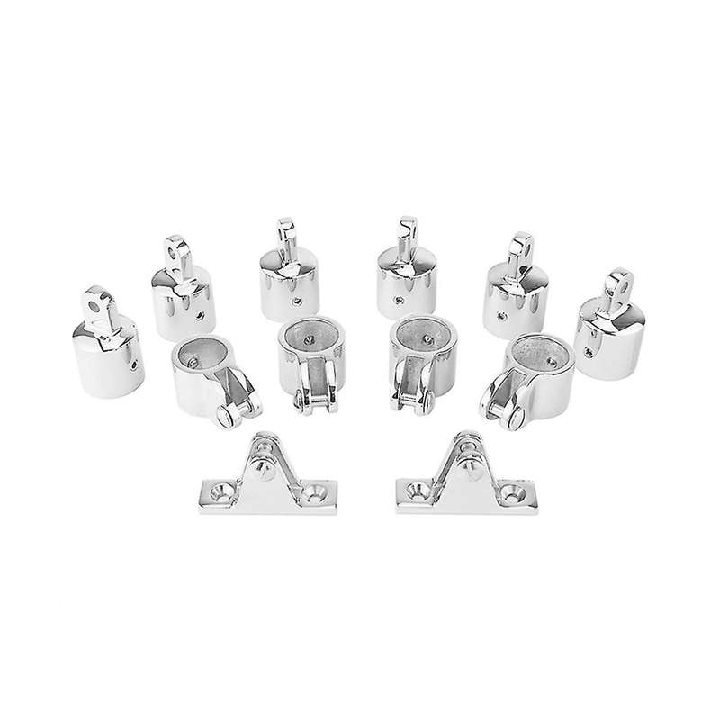 12 Pcs Universal Gable Cap Set Set Yacht Roof Awning Mounting Bracket Accessories for 25.4 Mm