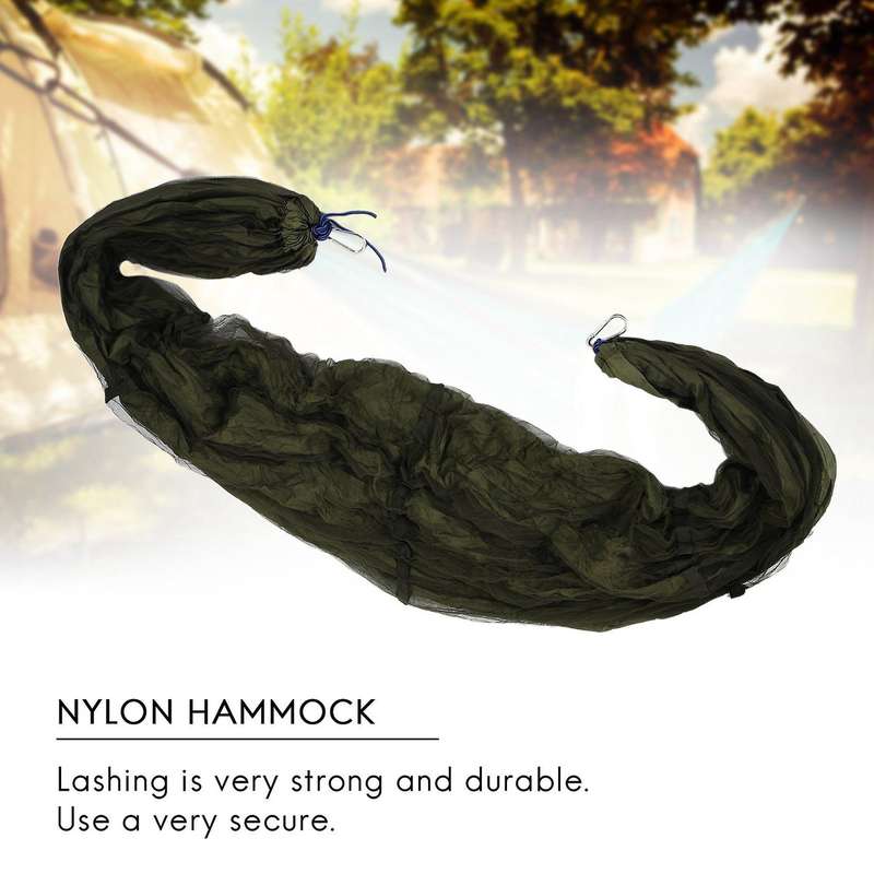 1-2 Person Portable Outdoor Camping Hammock with Mosquito Net High Strength Parachute Fabric Hanging