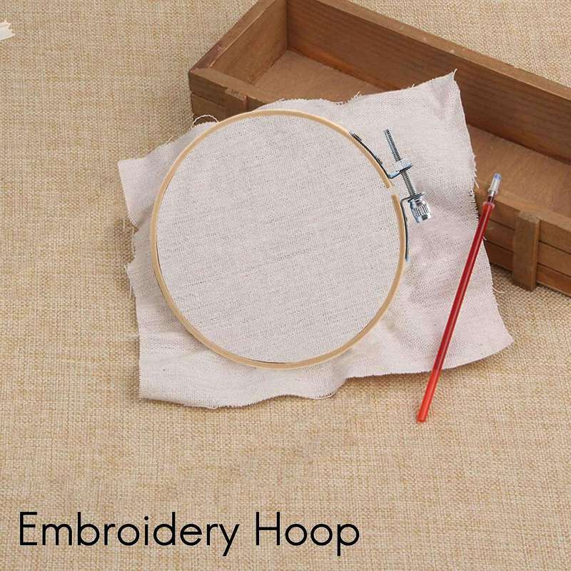 12 Pieces 4 Inch Embroidery Hoops Set Bulk Bamboo Circle Hoop Round Ring