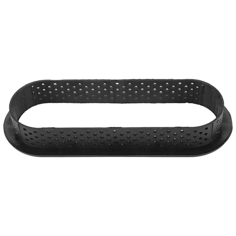 12 Pieces Oval Tart Rings Heat-Resistant Perforated Cake Mousse Ring Non Stick Bakeware Tart Mini Ca