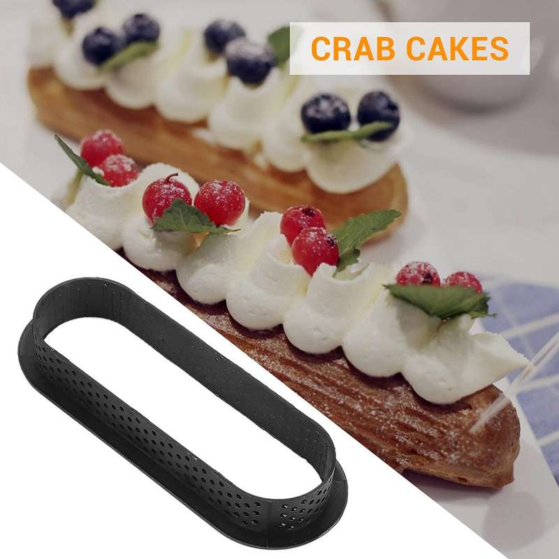 12 Pieces Oval Tart Rings Heat-Resistant Non Stick Mini Cake Mold