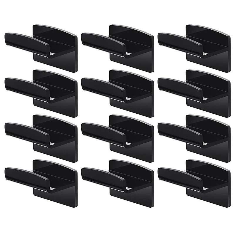 12 Pieces Hat Rack Hat Holder Organizer for Wall Hats Hanger Adhesive Hat Hooks Cap Display Rack, B