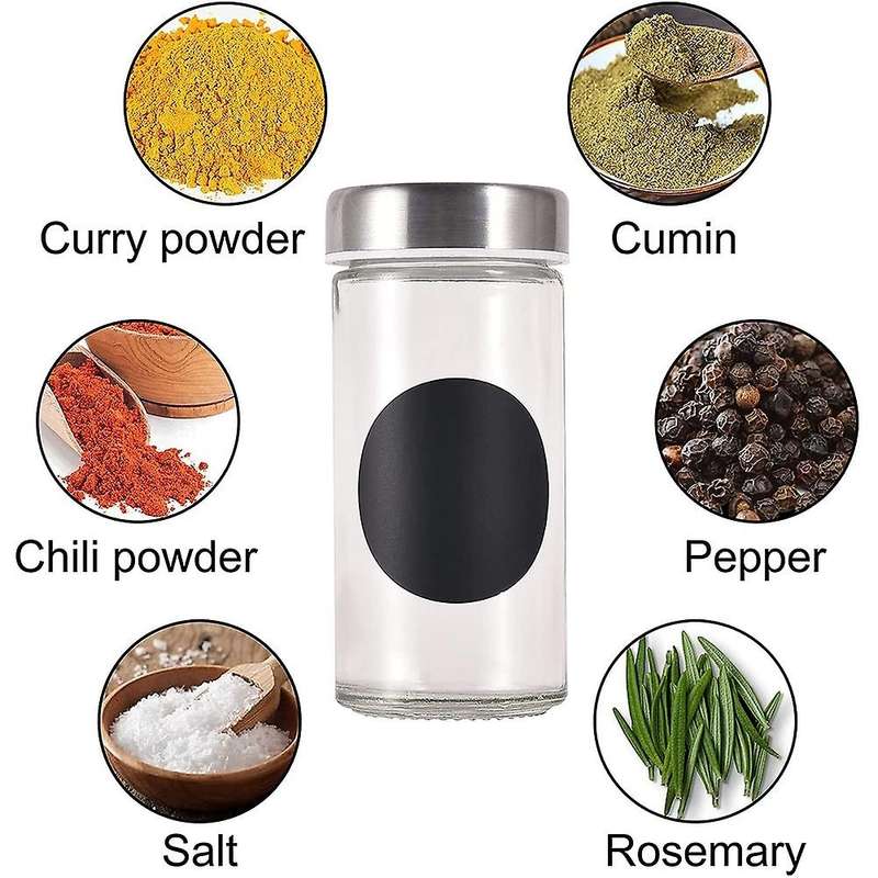 12 Spice Jars with Shaker High-quality Spice Jars with -round Glass Spice Jars -spice Containers Sp