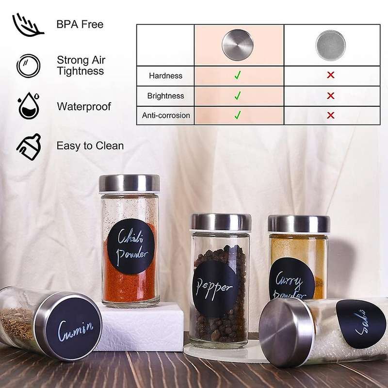 12 Spice Jars with Shaker High-quality Spice Jars with -round Glass Spice Jars -spice Containers Sp