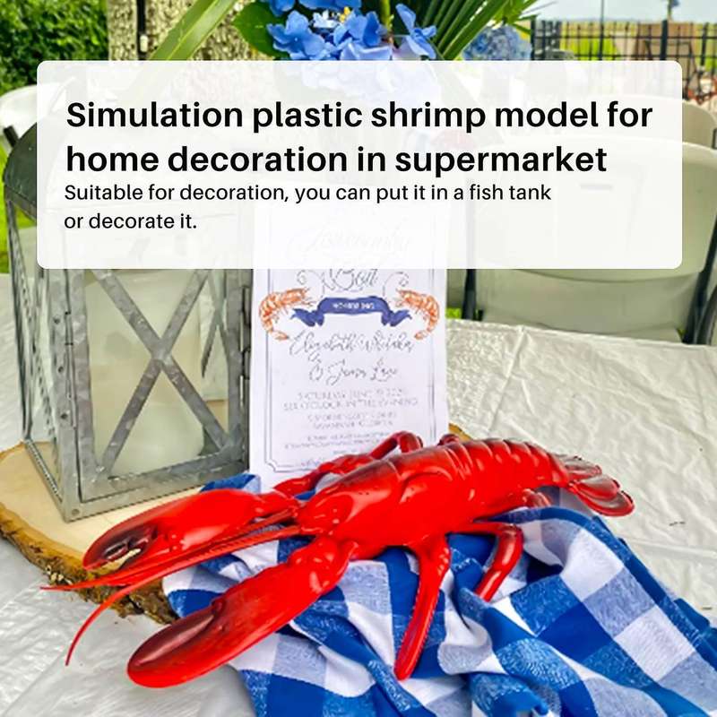 12 x 5 inch Big Lobster Model for Dispaly Artificial Animals Decoration