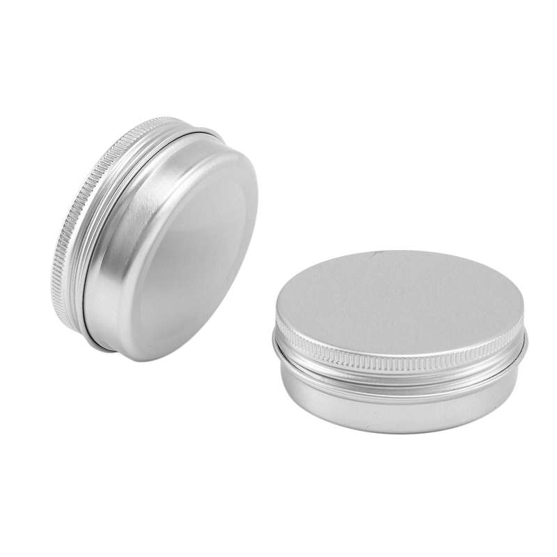 12 X 50ml Aluminium Make Up Pots 50ml Capacity Empty Small Cosmetic/candle/ Tins Jars