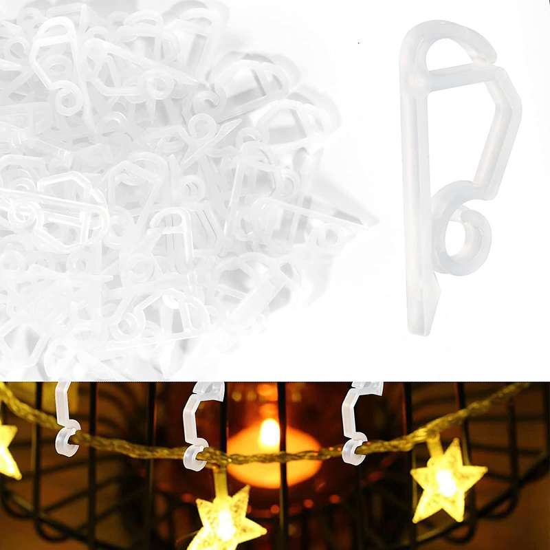 120 Pack Christmas Light Clips Outdoor White