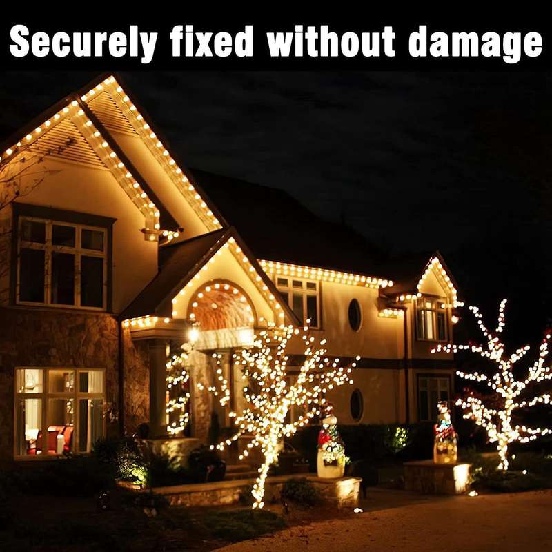 120 Pack Christmas Light Clips Outdoor Black