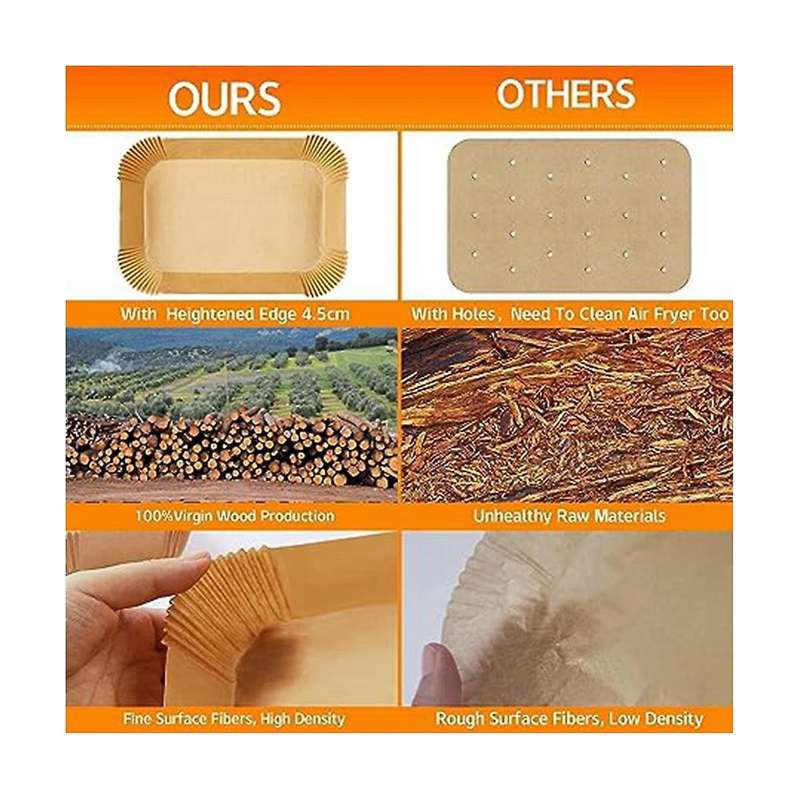 120 Sheets Of Air Fryer Paper Special Paper Liner Oil-absorbing Paper Baking Oven Pad Paper Disposab