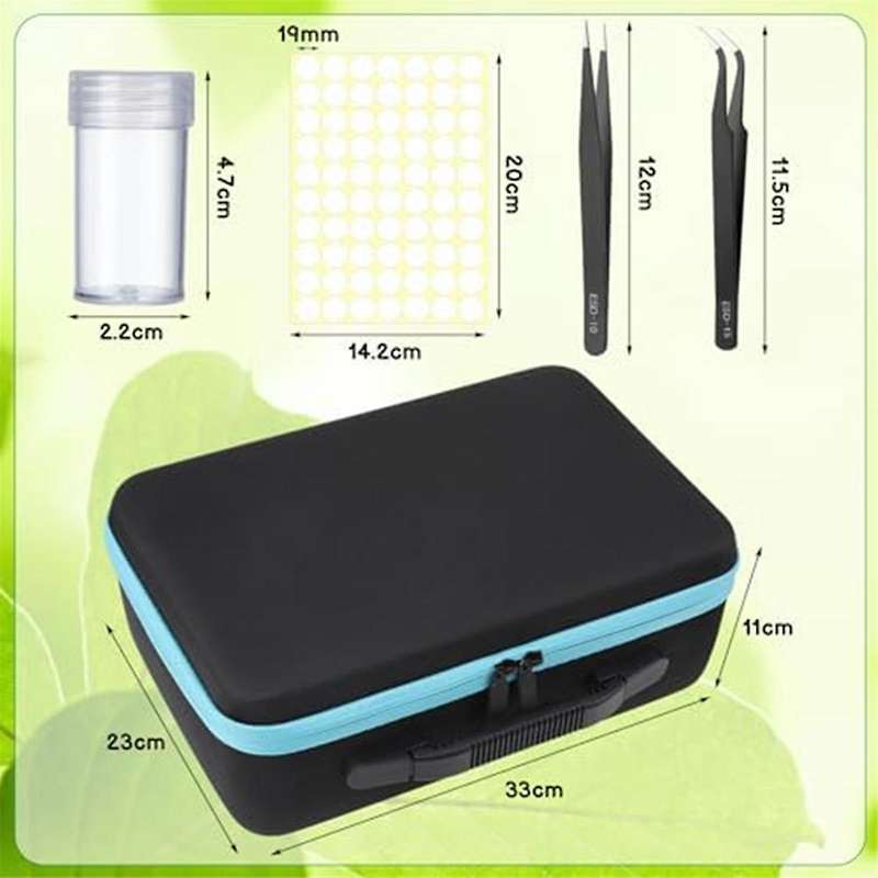 120 Slots Seed Storage Organizer Sturdy Plastic Storage Containers, Label Stickers, Funnel, for Flow
