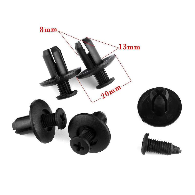 120 X 8mm Car Hole Plastic Rivets Fastener Bumper Pin Clips Clip