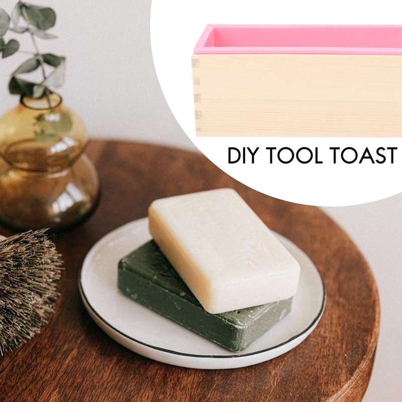 1200g Diy Soap Wooden Soap Mold Box Silicone Liner Rectangular Loaf Swirl Soap Mold Tool Diy Soap C