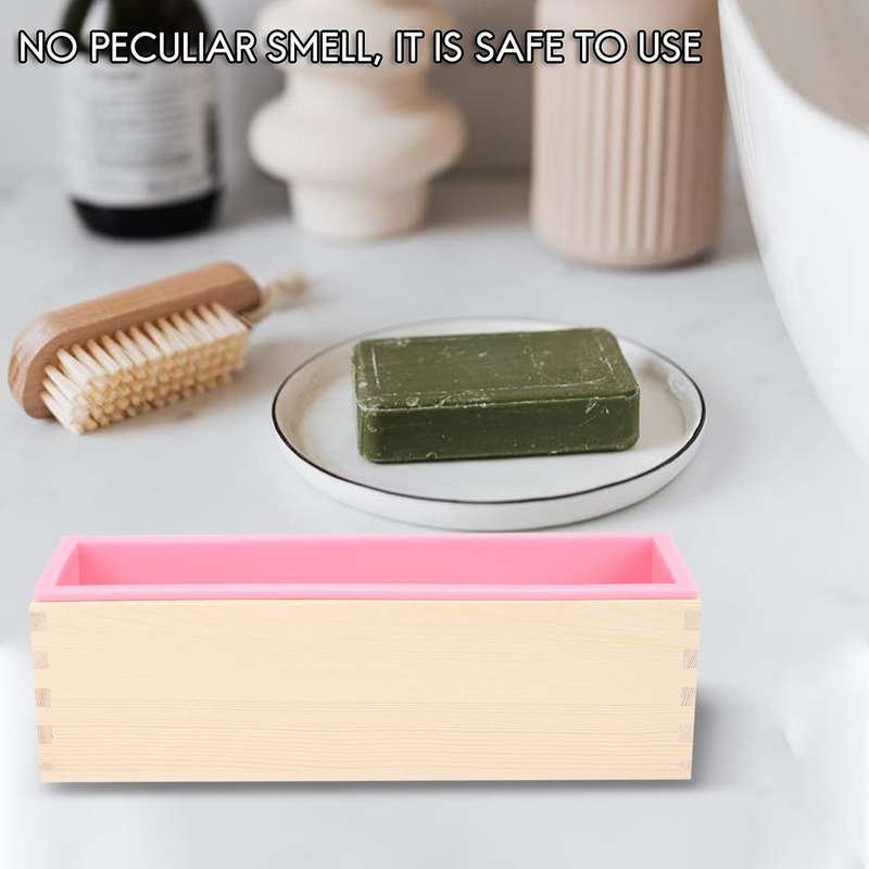 1200g Diy Soap Wooden Soap Mold Box Silicone Liner Rectangular Loaf Swirl Soap Mold Tool Diy Soap C