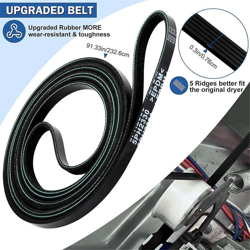 12001541 303373K Dryer Drum Roller Kit,6-3700340 Idler Pulley, 306508 Dryer Tumbler Bearing Kit, Squ