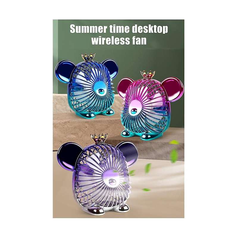 1200mah Summer Mini Fan Cute Fan Portable Silent Fan Usb Charging High Wind Power Fan for Office Hom